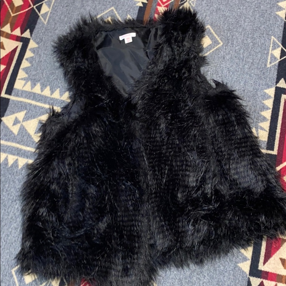 Black faux Fur Vest